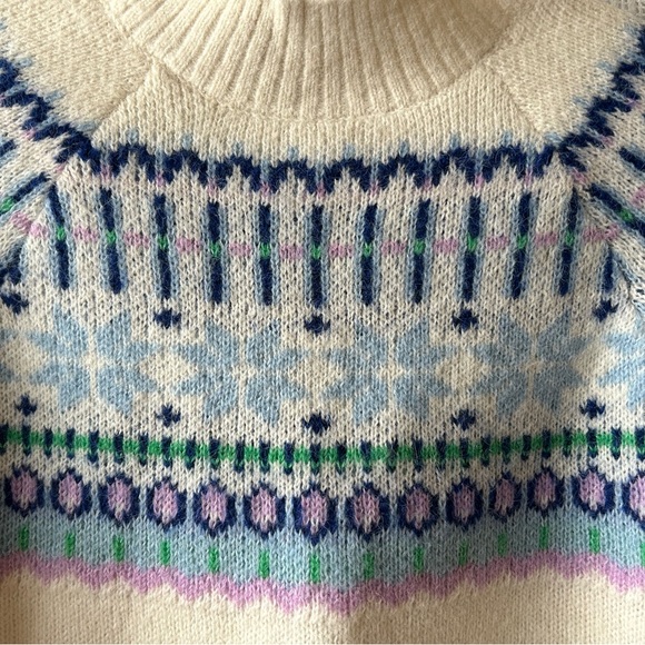 Old Navy Fair Isle Sweater Mock Cozy Warm โ๏ธ๐ - Picture 3 of 7